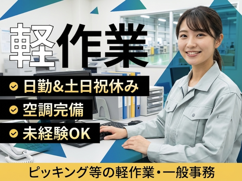 20～40代活躍中☆ 日勤&土日祝休み☆ピッキングなどの軽作業や...